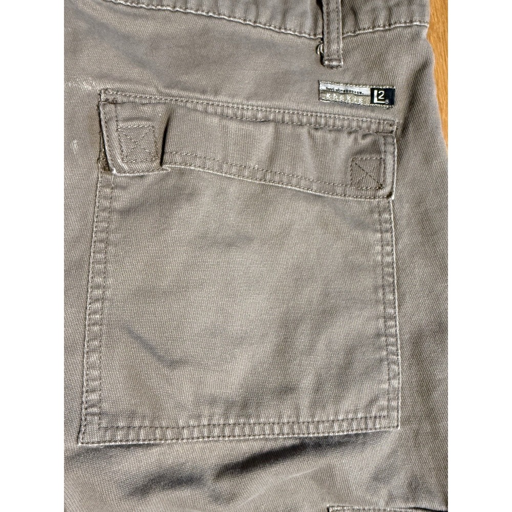 Vintage Levi's L2 Cargo Shorts Mens Size 38x12 Khaki Baggy Loose Fit 1999 Y2K‎ - Picture 12 of 14
